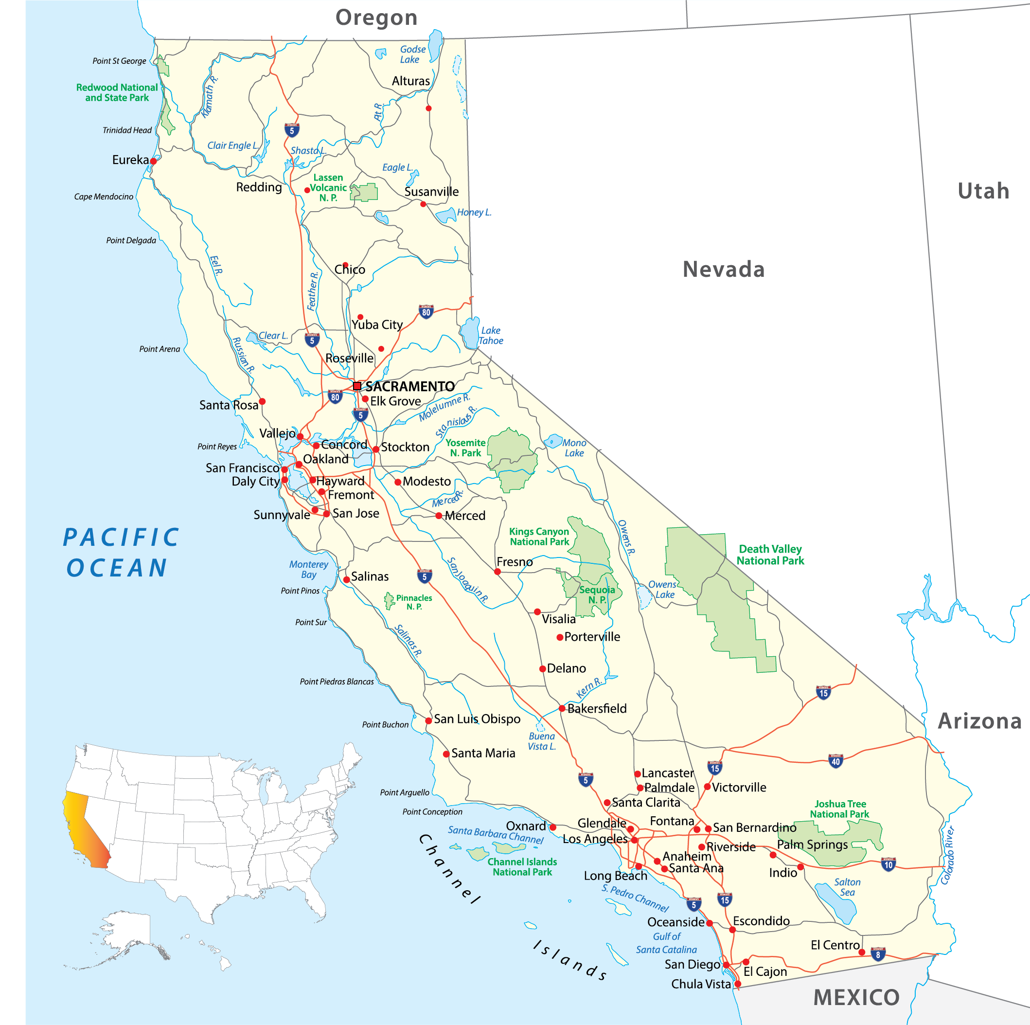California Critical Minerals and The Energy Transition map
