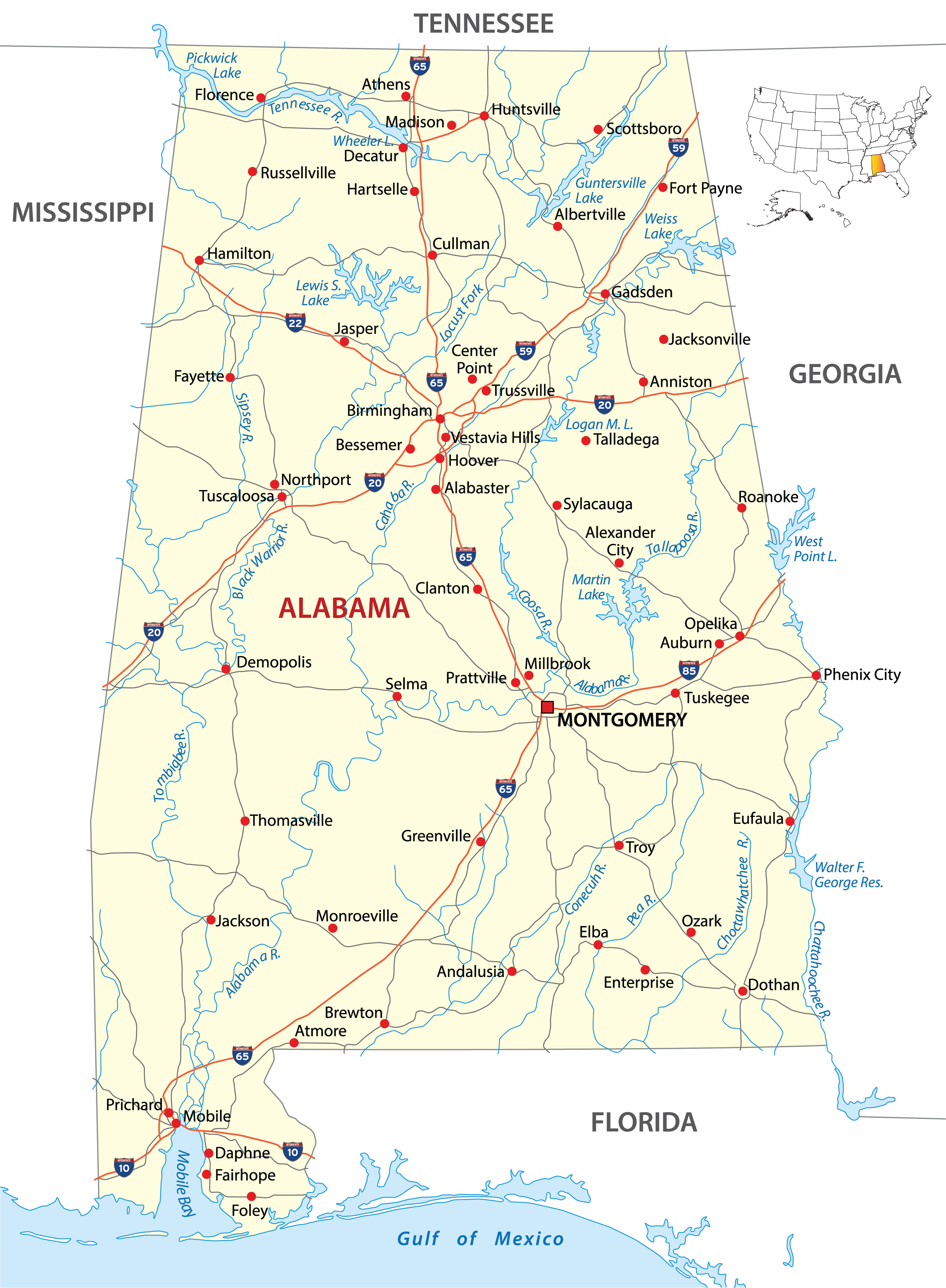 Alabama Critical Minerals and The Energy Transition map