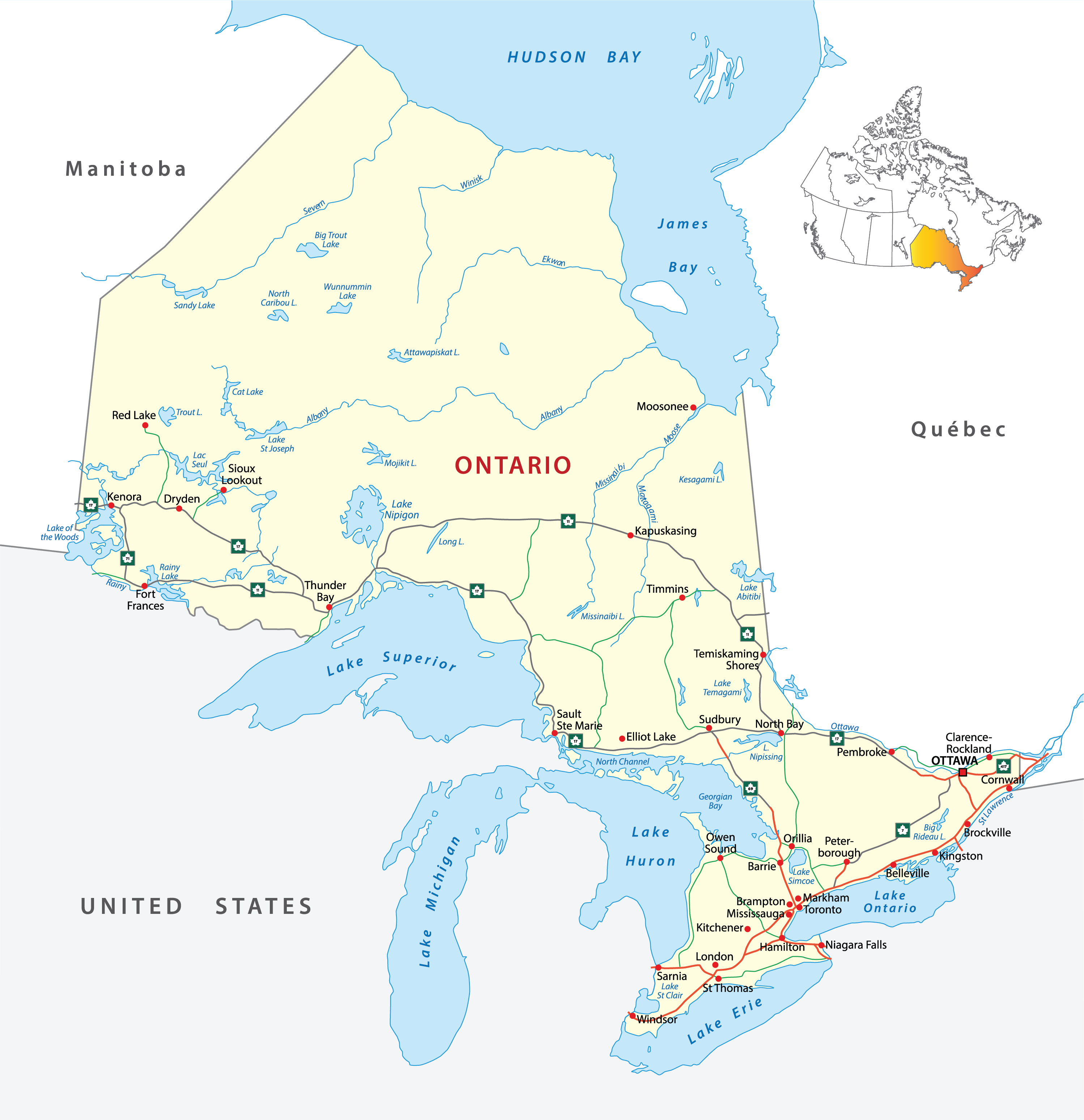 Ontario Critical Minerals and The Energy Transition map