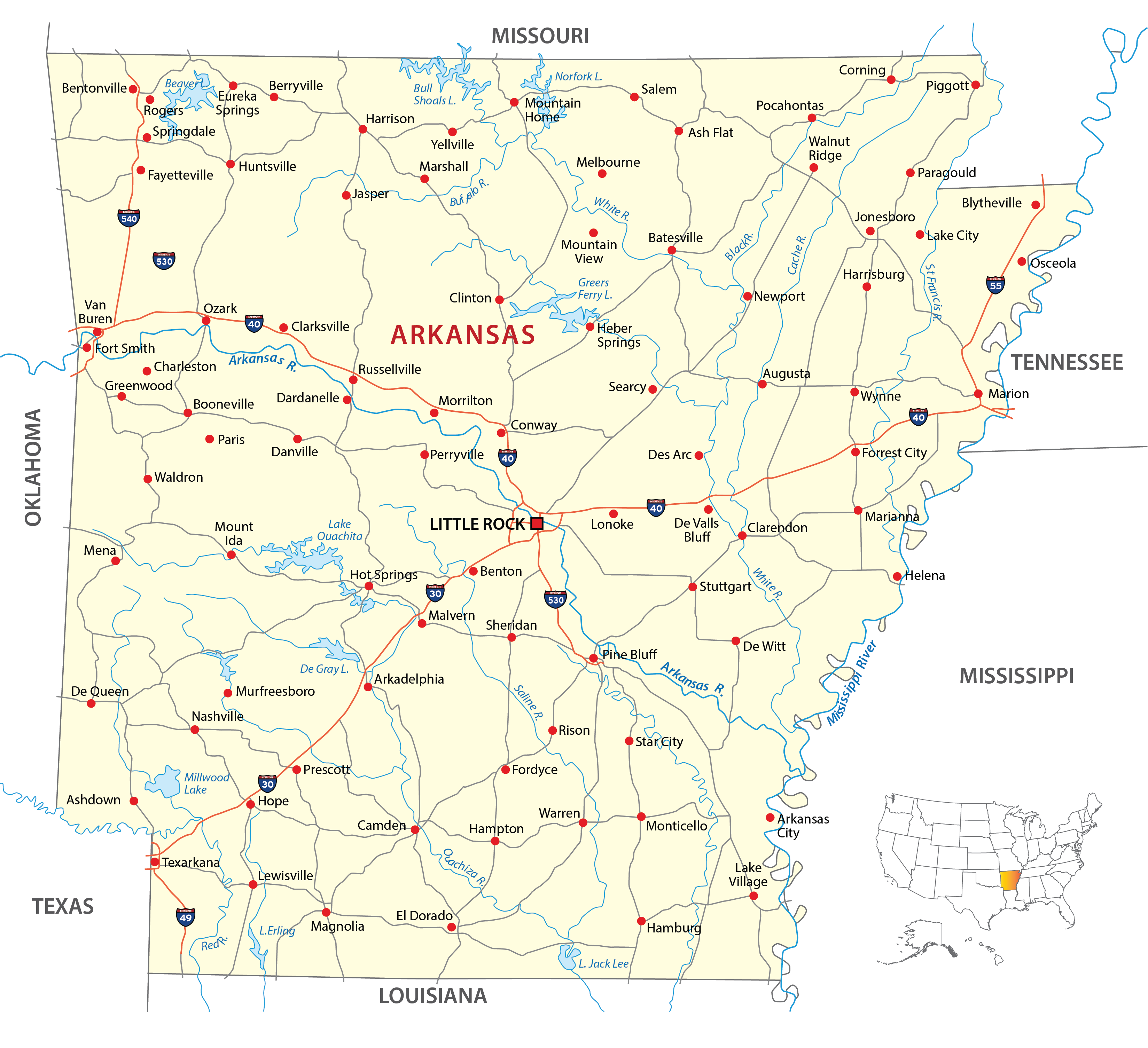 Arkansas Critical Minerals and The Energy Transition map