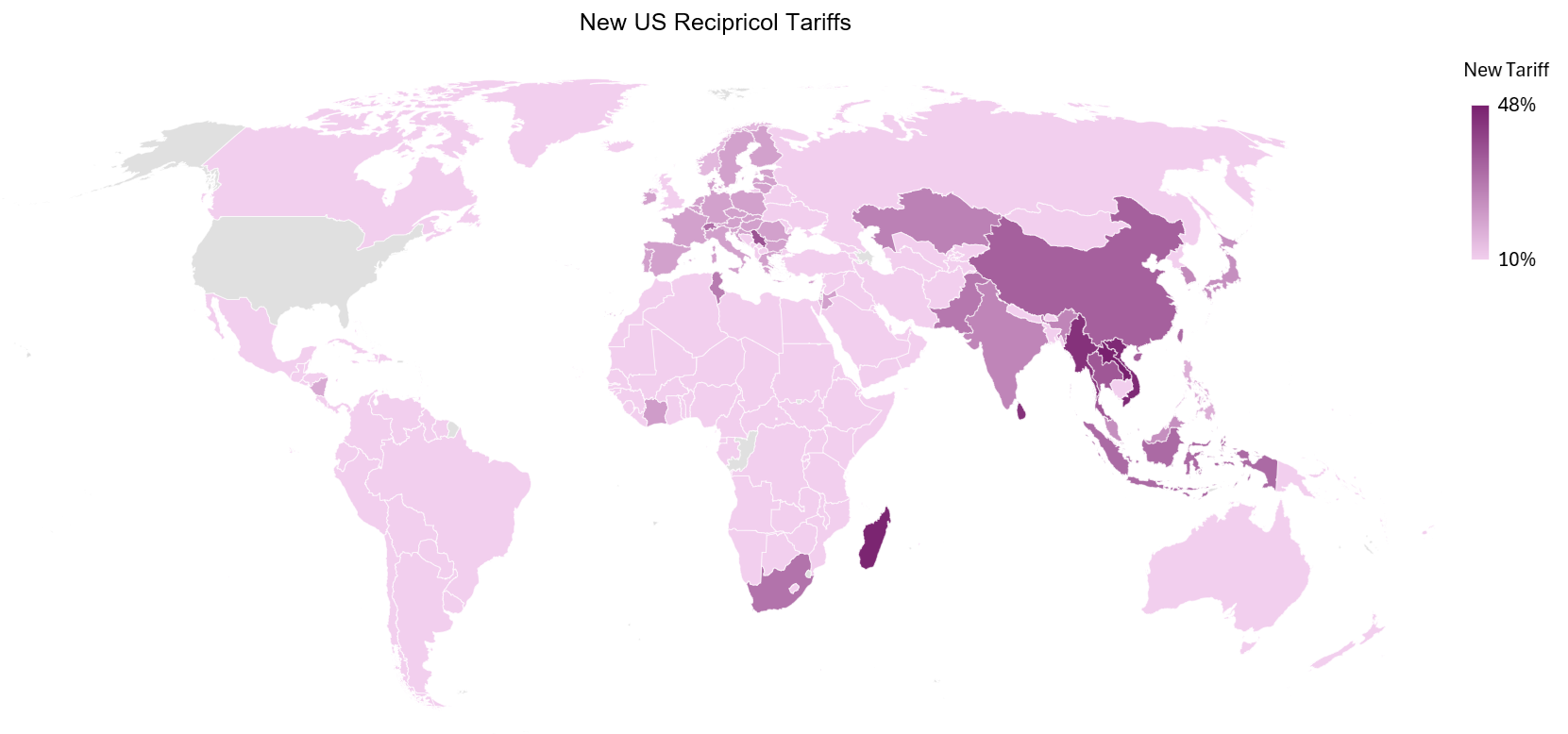 New US recipricol tariffs