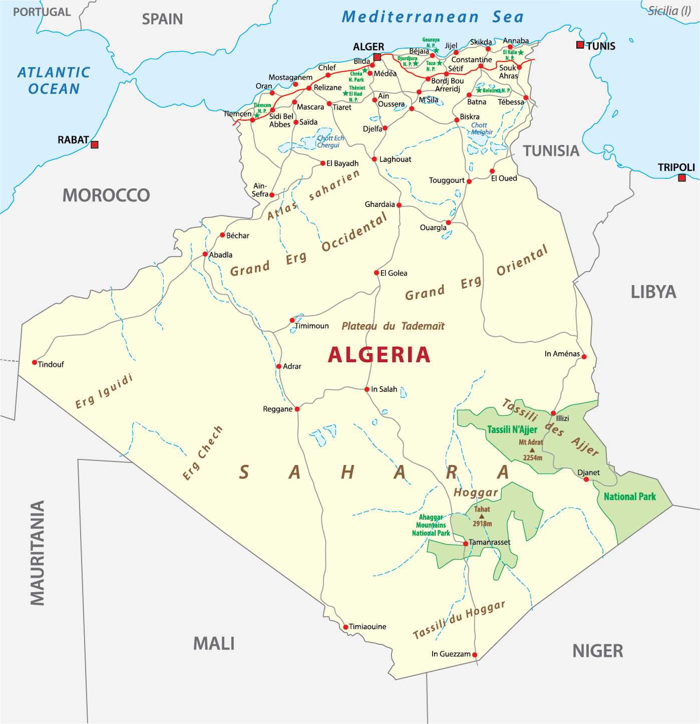 Algeria critical minerals map and the energy transition